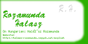 rozamunda halasz business card